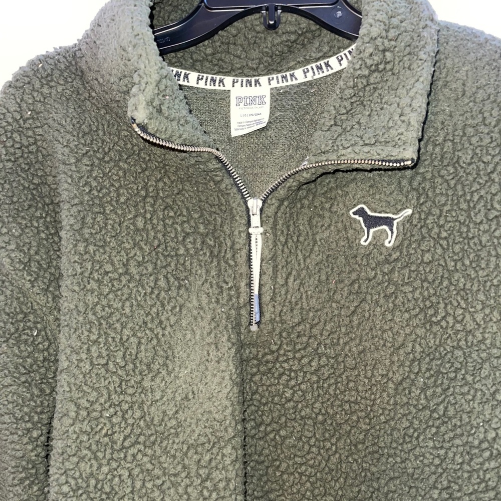 PINK sherpa quarter zip